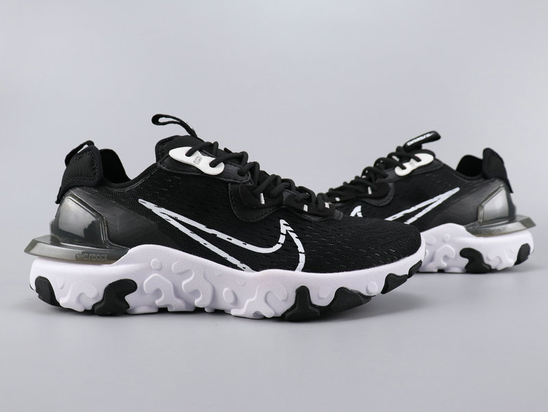2020 Nike React VISION Black White Running Shoes